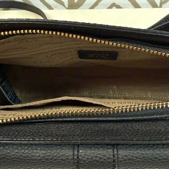 Lauren Ralph Lauren Black Carrington Crossbody Bag - Picture 7 of 9